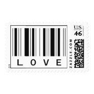 Love Wedding Invitation Postage Stamp stamp