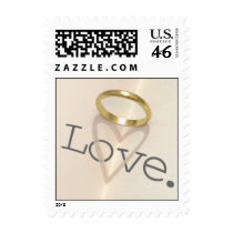 Love Wedding Invitation Postage Stamp