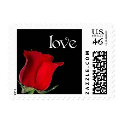 Love Wedding Invitation Postage Stamp