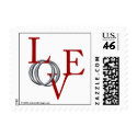 Love Wedding Invitation Postage Stamp stamp