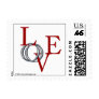 Love Wedding Invitation Postage Stamp