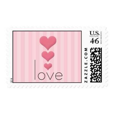 Love Wedding Invitation Postage Stamp