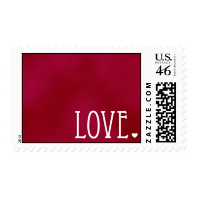 Love Wedding Invitation Postage Stamp
