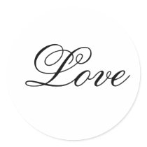 Love_Wedding Invitation Seal_Black and White stickers by monogramgallery Love_Wedding Invitation Seal_Black and White stickers