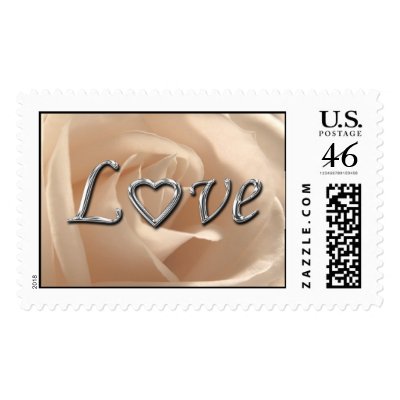 Love Wedding Postage Stamp