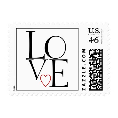 Love Wedding Postage Stamps