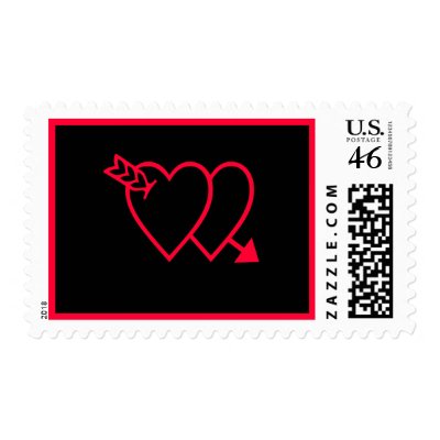 Love Wedding Stamp 2008 Red and Black by pier0045