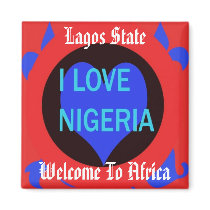LOVE, Welcome To Africa, Lagos State magnets by onifade6 LOVE, Welcome To Africa, Lagos State magnets