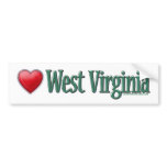 Love West Virginia Bumper Sticker