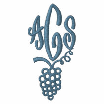 Love wine? Have your own Grape Monogram embroidered shirts by aslentz Love wine? Have your own Grape Monogram embroidered shirts
