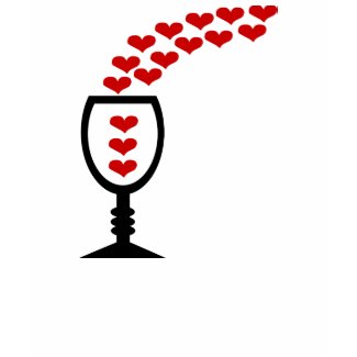 Love Wine With Unusual Hearts & Wine Glass shirt