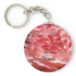 Love Wins! key chain Pink Rose Flower keychains