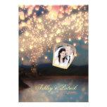 Love Wish Lanterns Add Your Photo Wedding Invite invitations