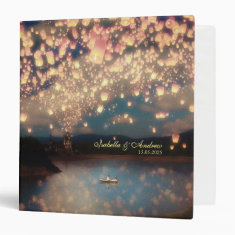 Love Wish Lanterns Vinyl Binder
