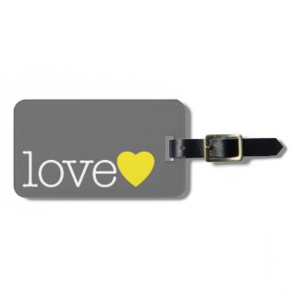 Love with a Bright Heart and Address / Phone Bag Tags