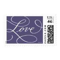 Love ... with a Flourish : Grape and White stamps