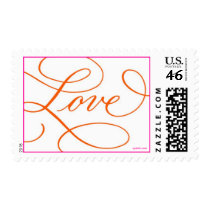 Love ... with a Flourish : Hot Orange and Hot Pink stamps