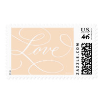 Love ... with a Flourish : Peach and White stamps
