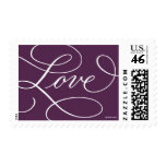 Love ... with a Flourish : Plum and White Stamp