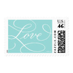 Love ... with a Flourish : Robin's Egg and White Stamp