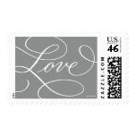 Love ... with a Flourish : Slate Grey and White Stamps