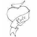 LOVE WITH A HEART IN WHITE T SHIRT