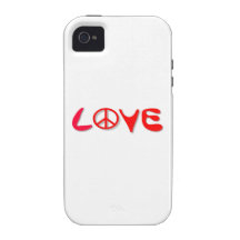 Love With Peace Sign Case-Mate iPhone 4 Case
