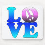 Love with Peace Sign Mouse Mat