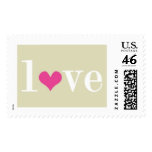 Love with Pink Heart postage
