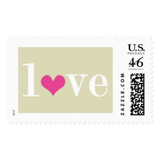 Love with Pink Heart Stamps