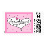 Love Without End -pink med Postage Stamp