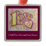 Love Word Ornament with Customized Text Option