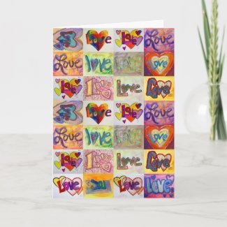 Love Words XOXO Art Greeting Card or Note Cards card