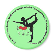 Love YOga magnets by Maryelin Love YOga magnets