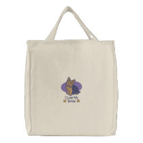 Love Yorkshire Terrier embroidered bags by Diva_Pets Love Yorkshire Terrier embroidered bags