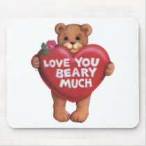 Love You Beary Much products mousepads by gailgastfield Love You Beary Much products mousepads