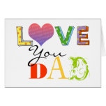 Love you dad, father's day personalized card