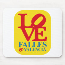 LOVE YOU FAIL YELLOW STAMP MOUSE PAD