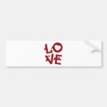 LOVE You Floral Letters bumper sticker