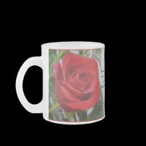 Love You Grandma-Red Rose with quote. mugs