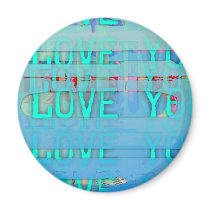 Love you  (in blue) magnets