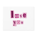 Love You in Pink Post Card