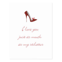 Love you just as much postcard