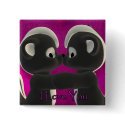 love you, kissing skunks cute, Valentine's Day buttons