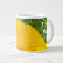 Love You Large Mugs Jumbo Yellow Sunflowers mugs