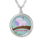 Love You Mom and Baby Owl necklaces