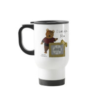 Love You Mom Bear Personalized Photo Travel Mug