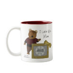 Love You Mom Cute Bear Personalized Photo Mug
