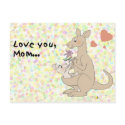 Love you, mom postcard