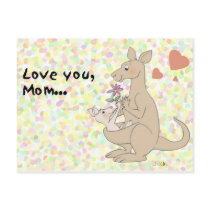 Love you, mom postcard